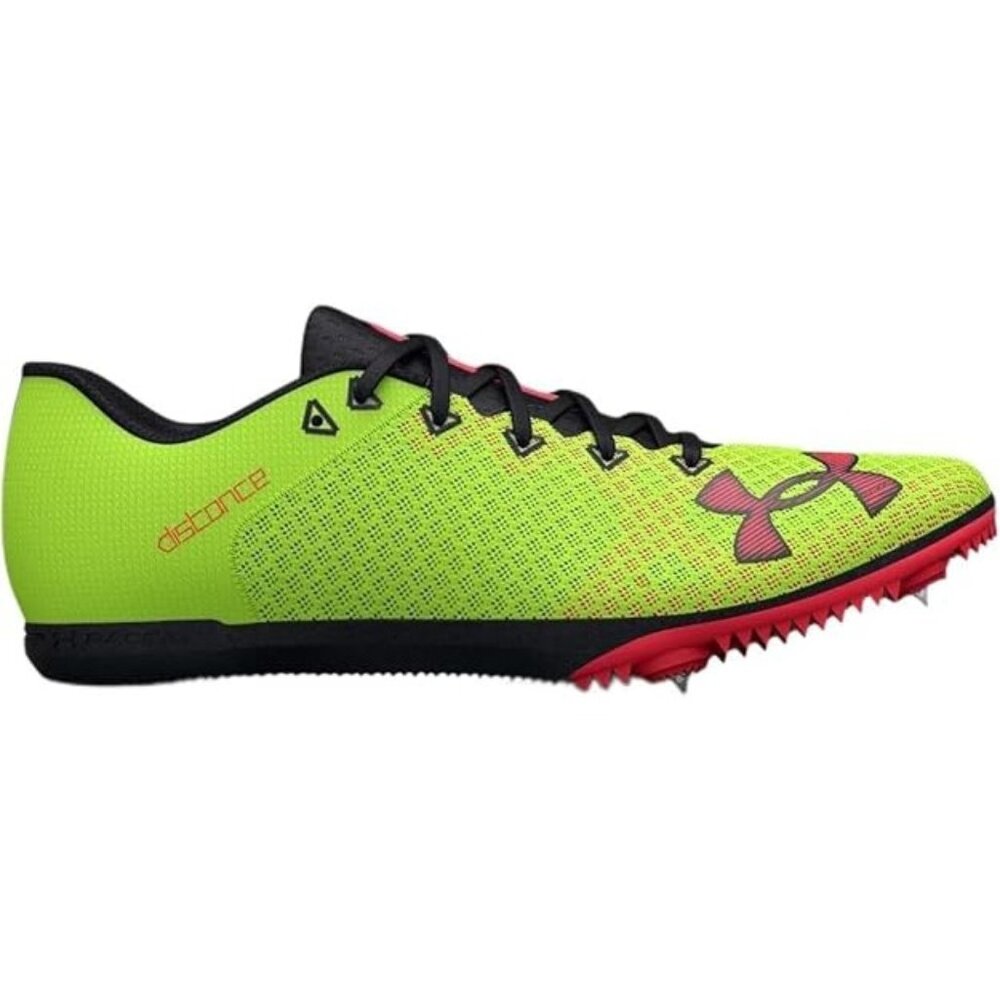 Under Armour Unixes Sprint Spikes Shoes Neon Yellow/Red Size Mens 11.5/Womens 13